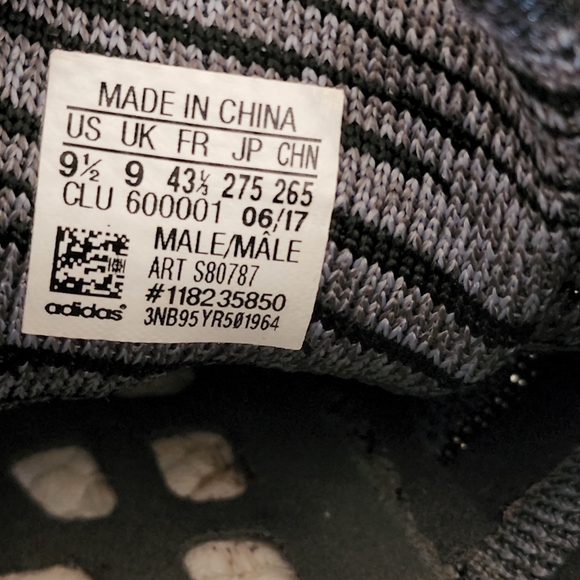 adidas BOOST Oreo Primeknit Sneakers Mens 9.5 All Terrain S80787 Gray Black - Picture 11 of 14